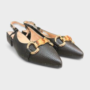 Zapato destalonado bambu negro