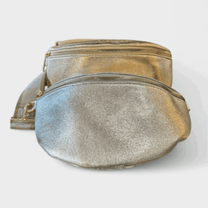 Bolso riñonera metalizada