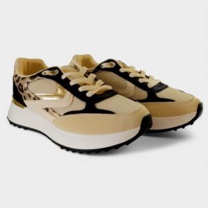Tenis negro leopardo