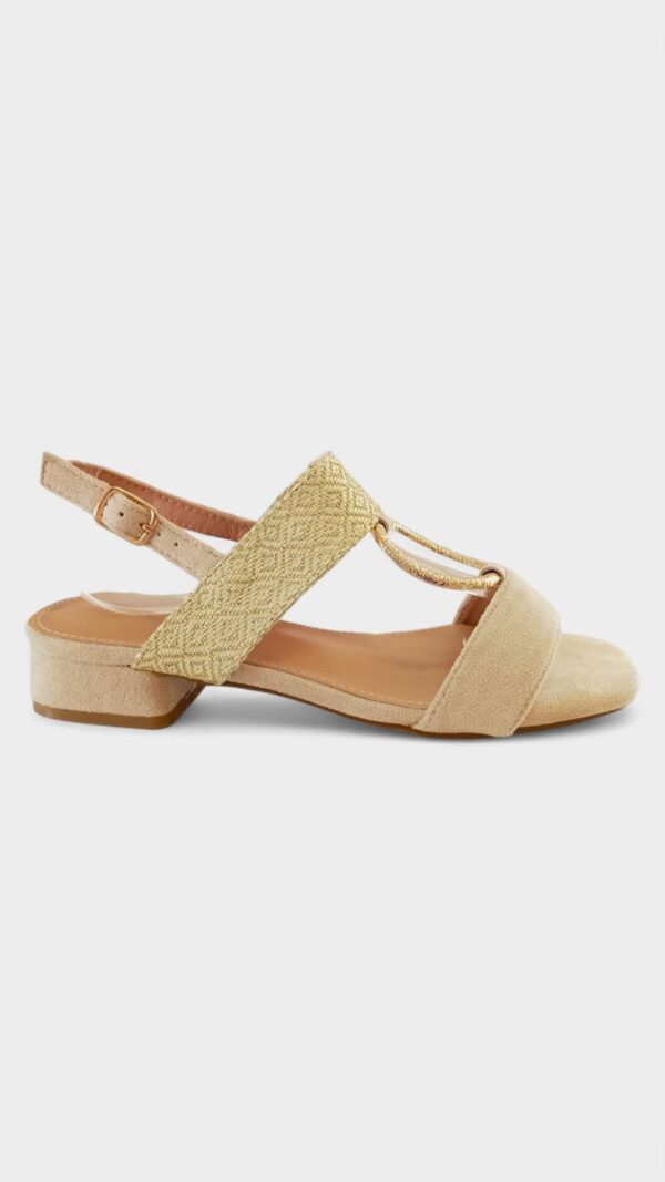 Sandalia bombon beige