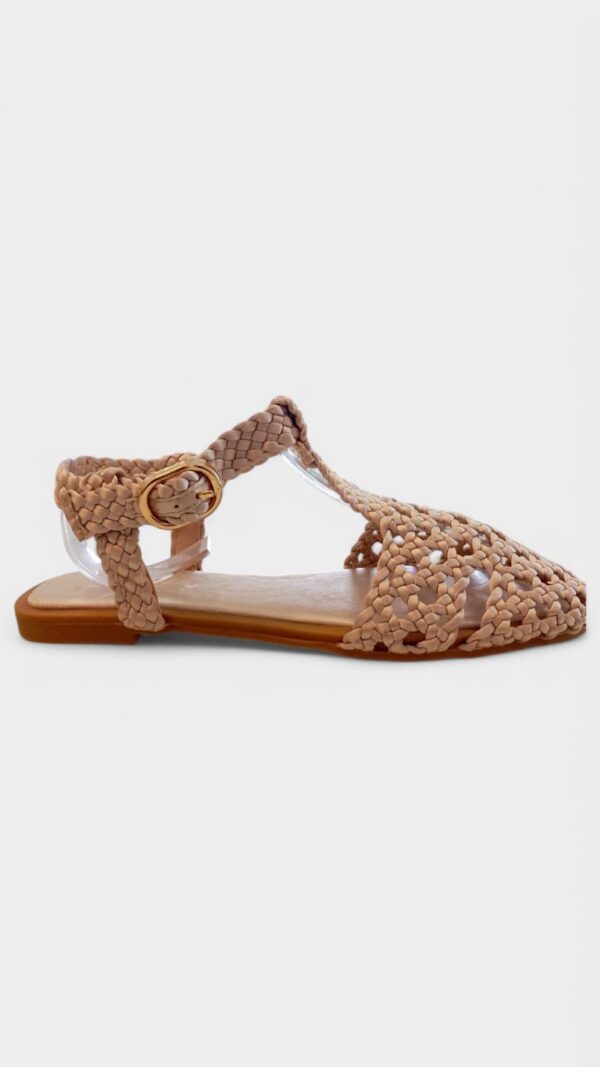 Cangrejera crochet beige