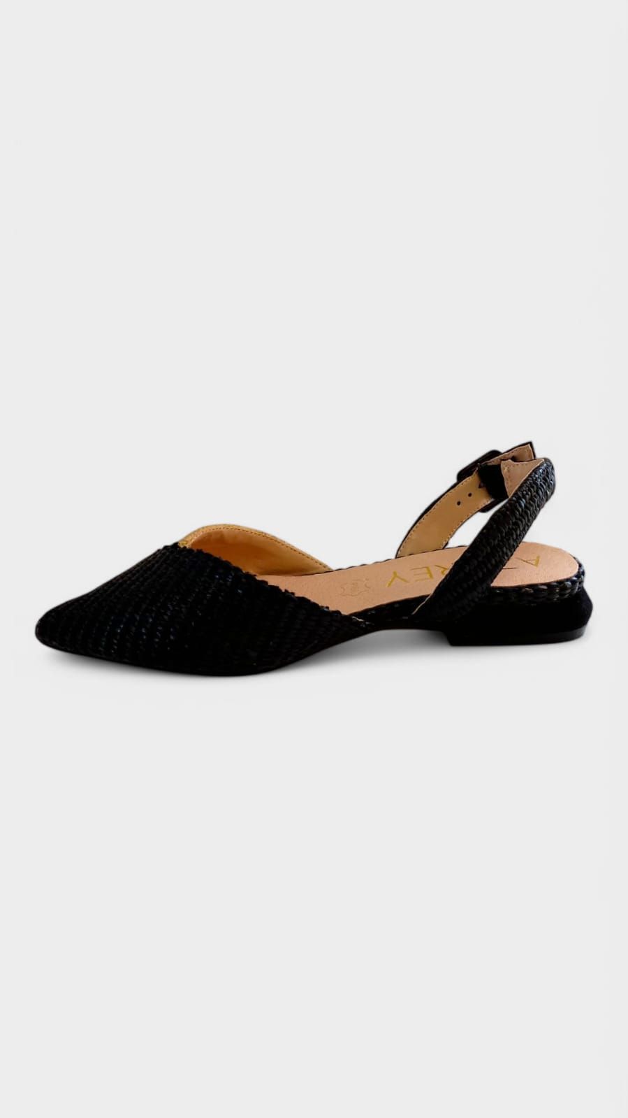 Zapato PIEL destalonado bicolor rafia - Imagen 3