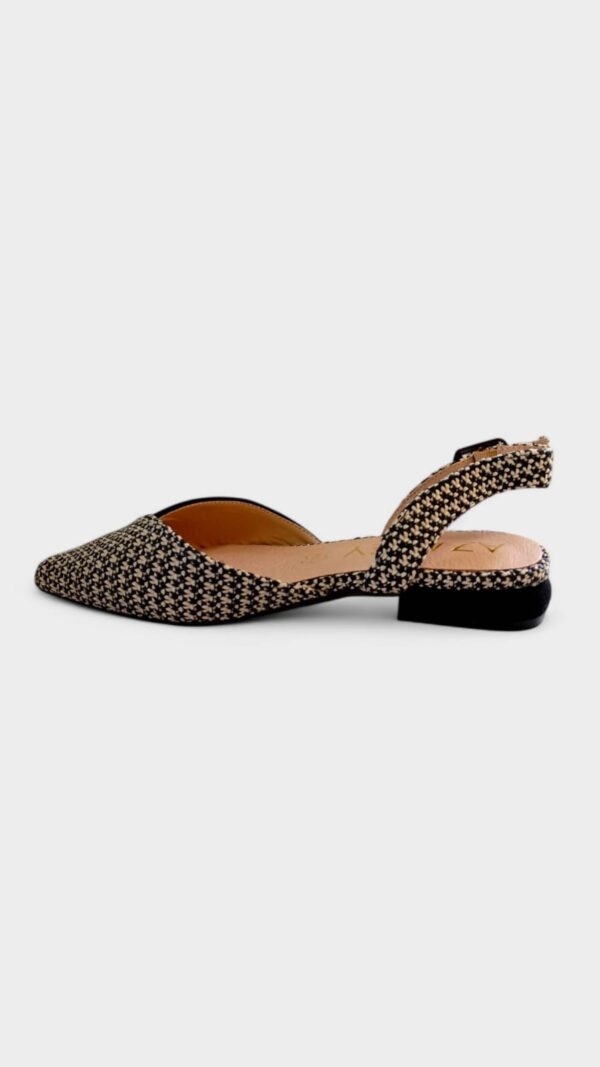 Zapato PIEL destalonado bicolor tejido - Imagen 3