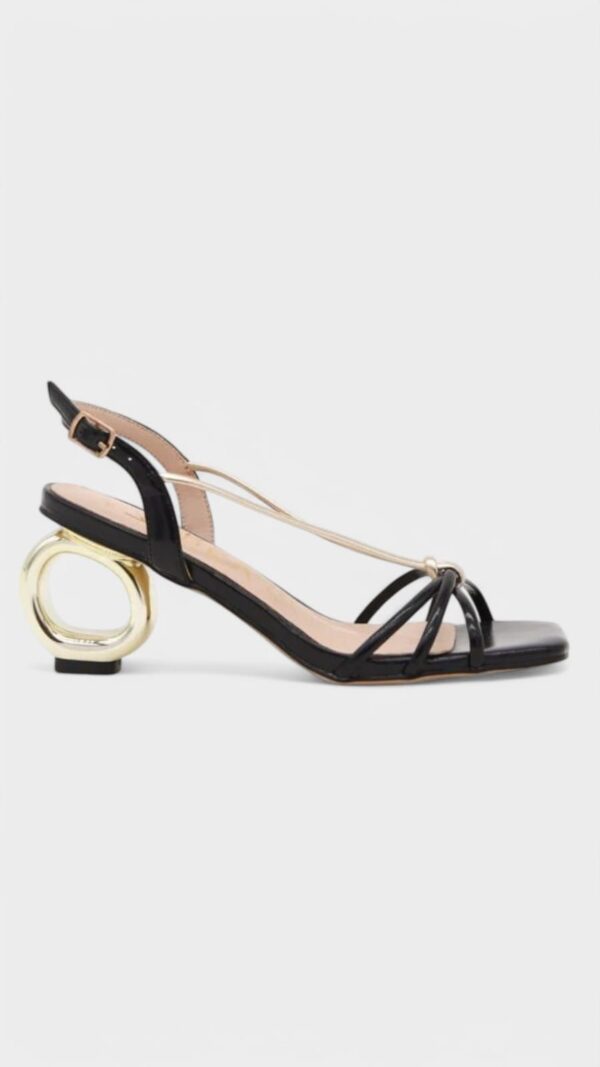 Tacon PIEL especial negro-dorado - Imagen 3