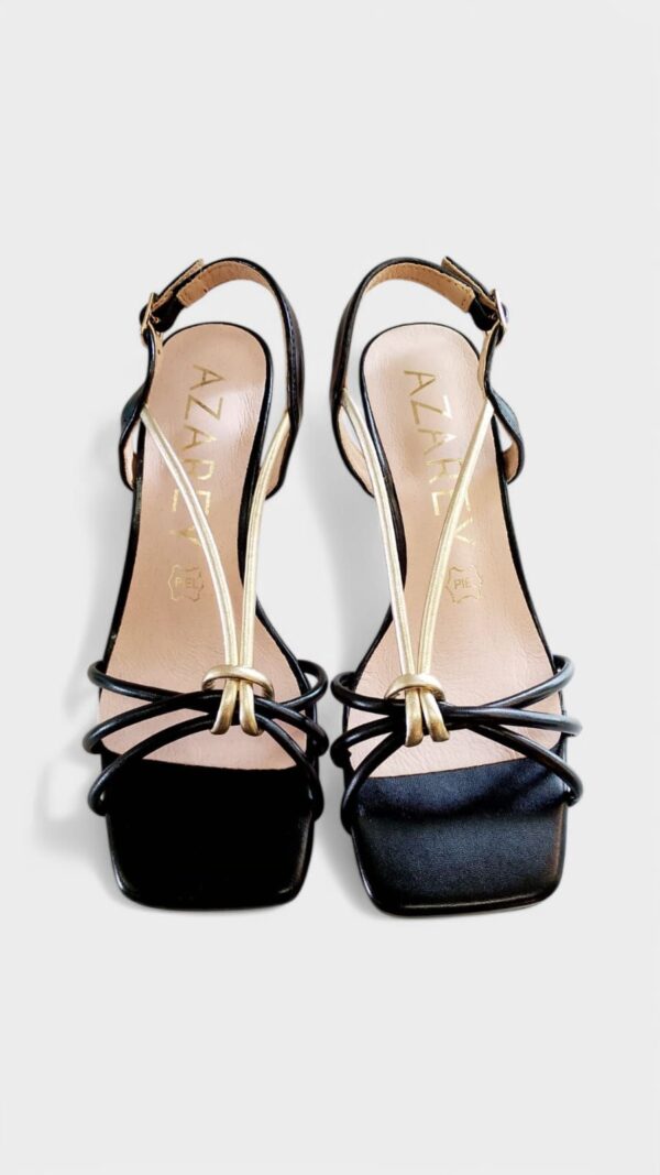 Tacon PIEL especial negro-dorado - Imagen 7