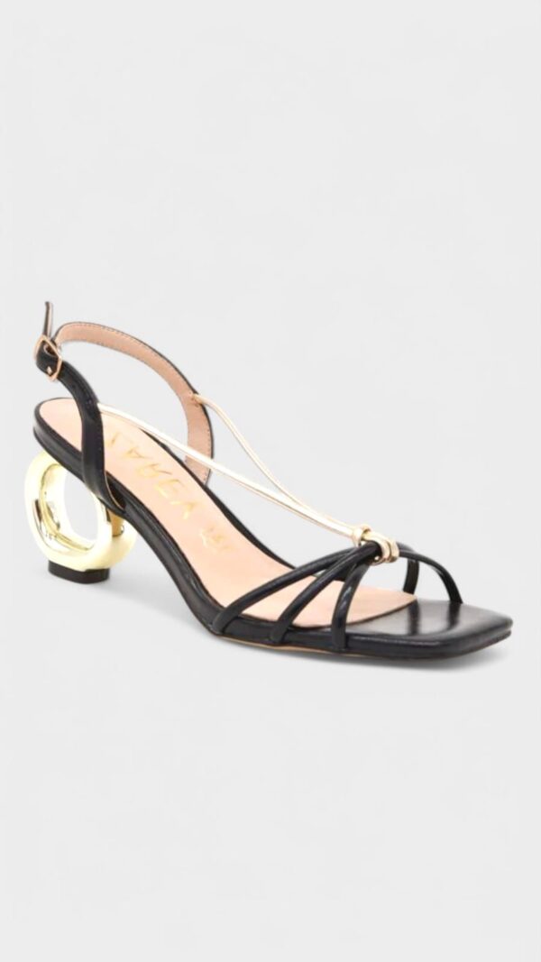 Tacon PIEL especial negro-dorado - Imagen 5