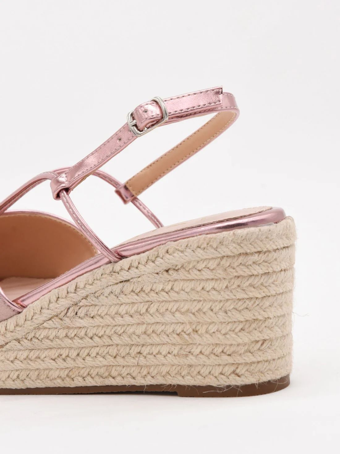 Cuña PIEL terciopelo rosa - Imagen 6