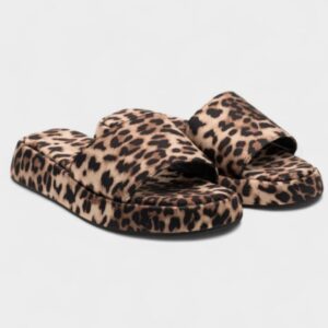 Cuña sandalia leopardo