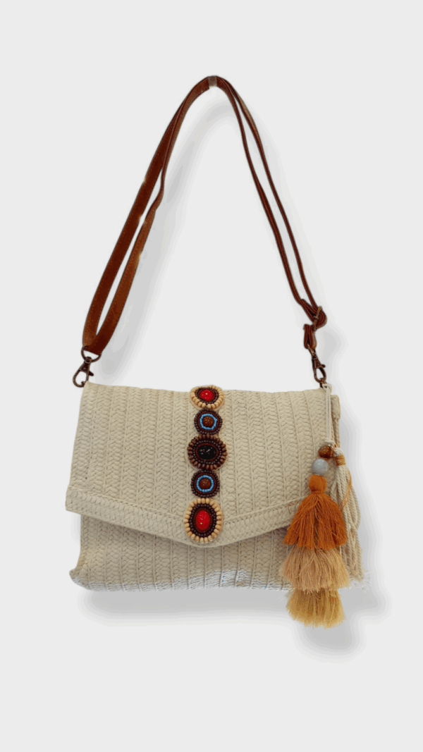 Bolso Rafia Bandolera Hilos - Imagen 3