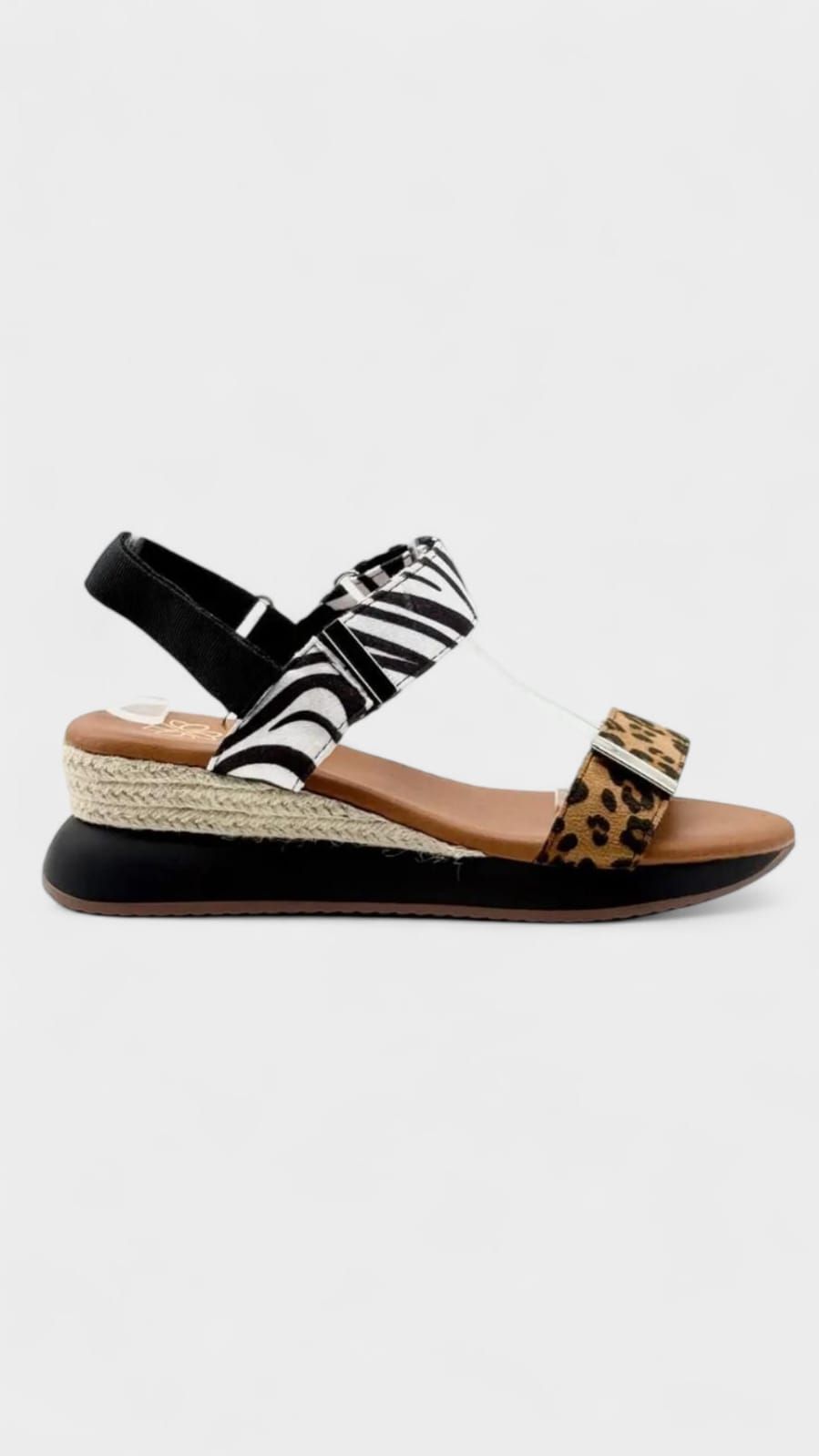 Sandalia Sofia velcro animal print