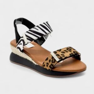Sandalia Sofia velcro animal print