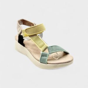 Sandalia afur velcro amarillo