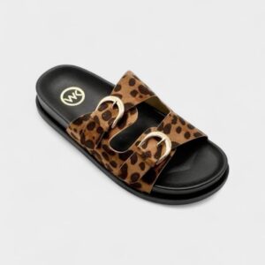 Sandalia hebilla leopardo