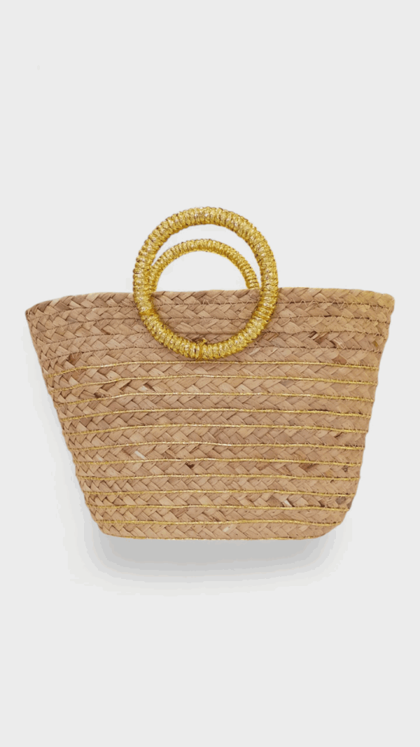 Bolso Rafia Aro Raya - Imagen 4