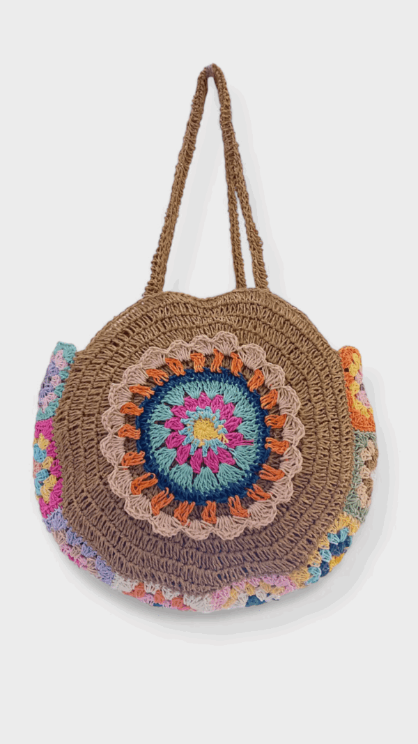 Bolso Rafia GR Flor Colores