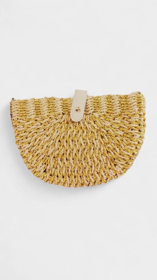 Bolso semiluna bicolor
