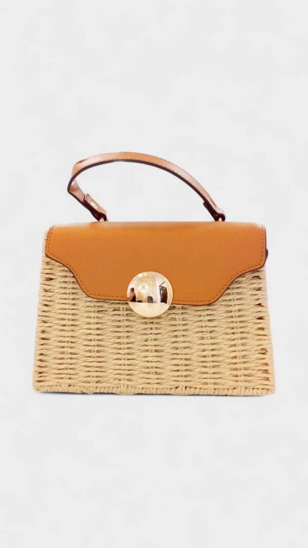 Bolso rafia boton - Imagen 3