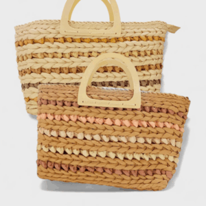 Bolso rafia asa curvy