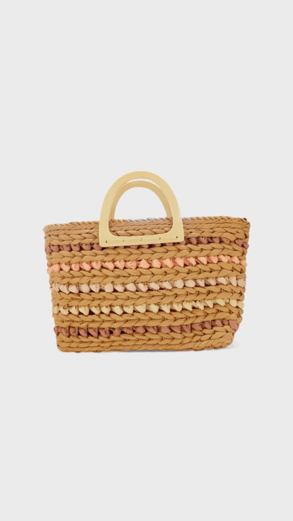Bolso rafia asa curvy - Imagen 3