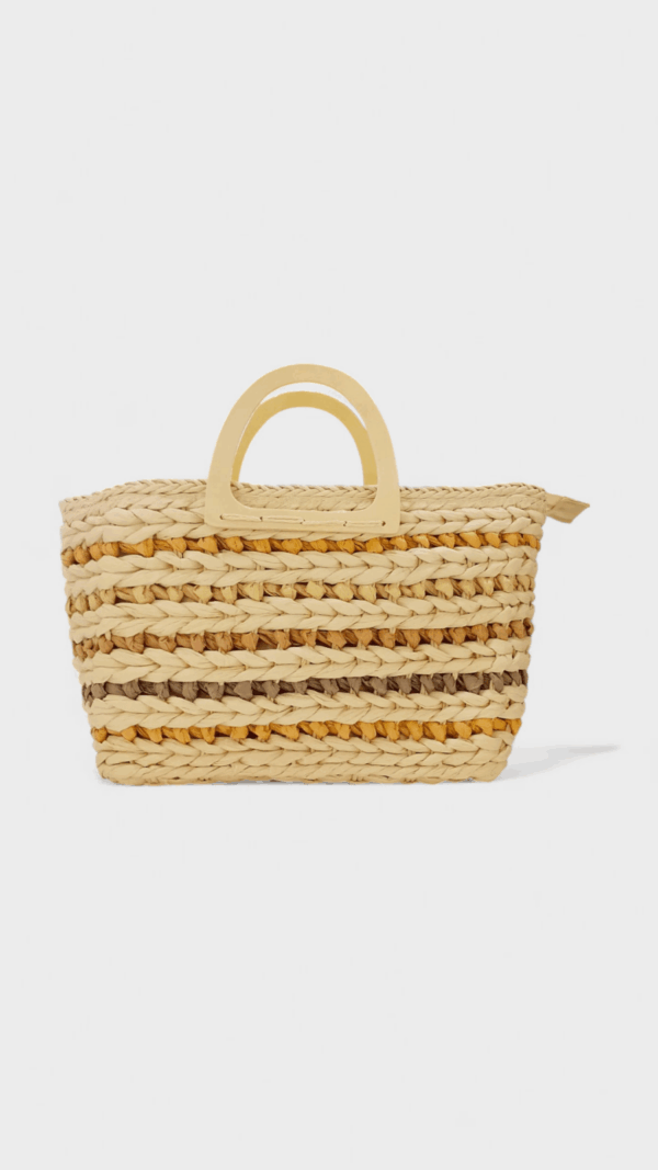 Bolso rafia asa curvy