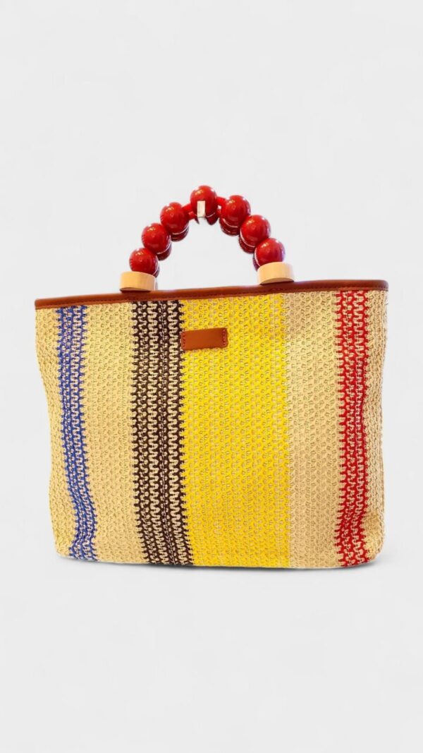 Bolso rafia multicolor