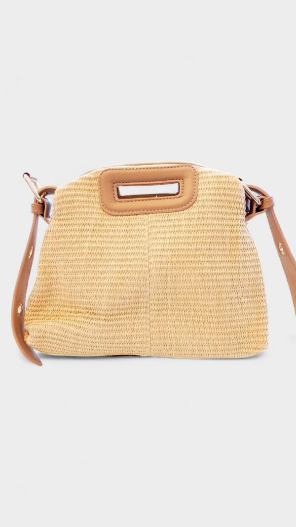Bolso rafia bandolera saquito - Imagen 3