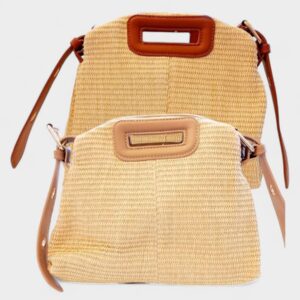 Bolso rafia bandolera saquito
