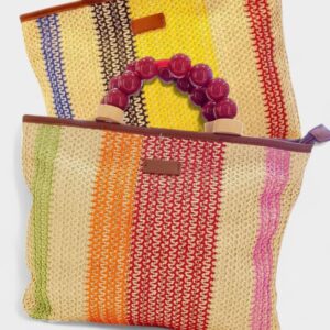 Bolso rafia multicolor