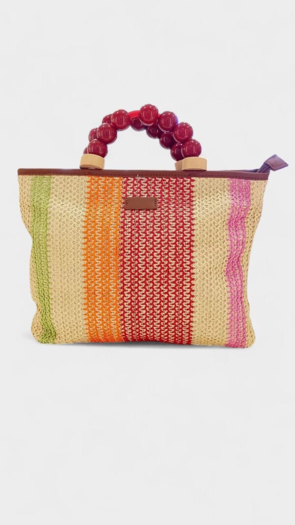 Bolso rafia multicolor - Imagen 3