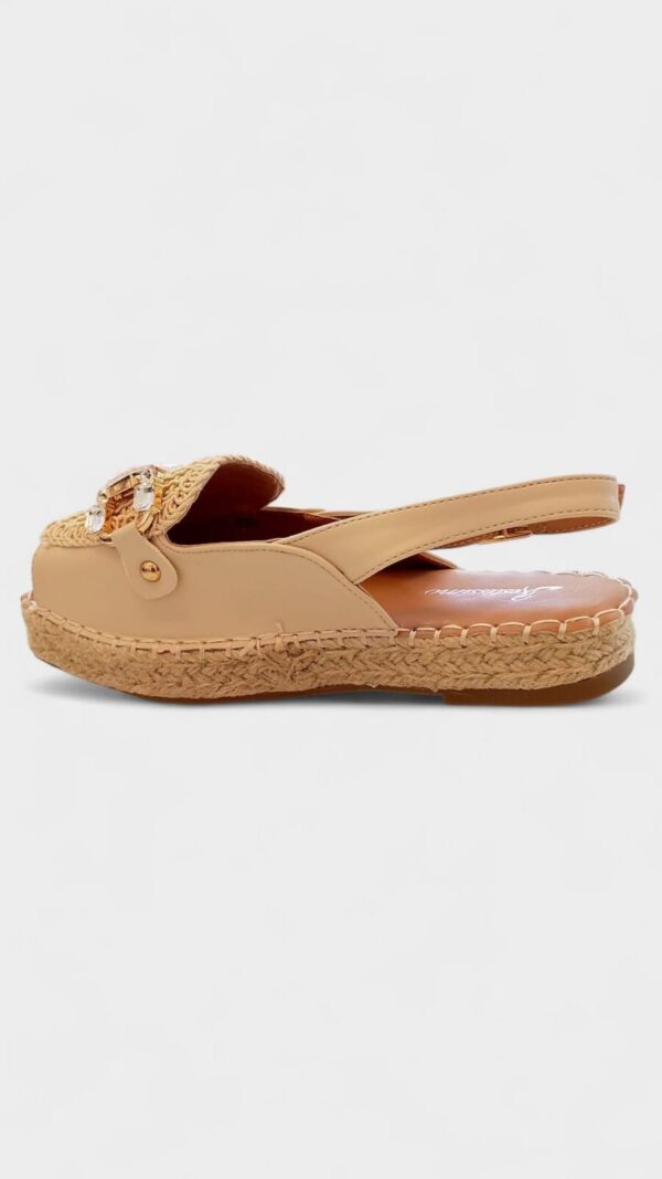 Alpargata brillos beige - Imagen 3