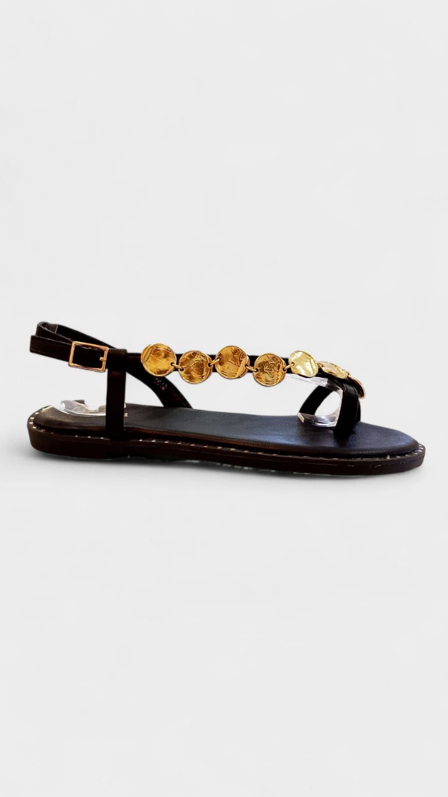 Sandalia cairo monedas negro - Imagen 3