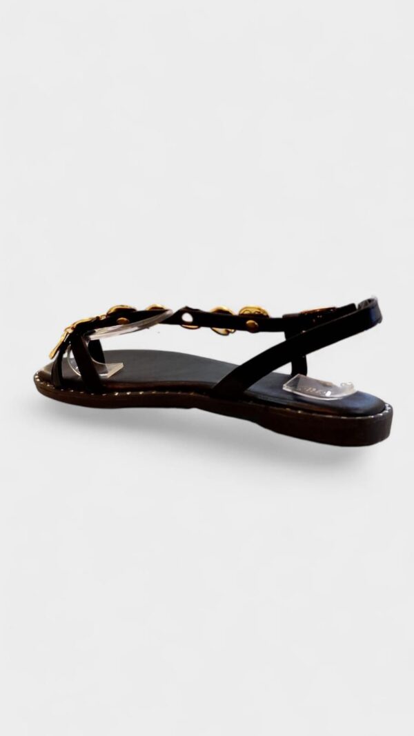 Sandalia cairo monedas negro - Imagen 4