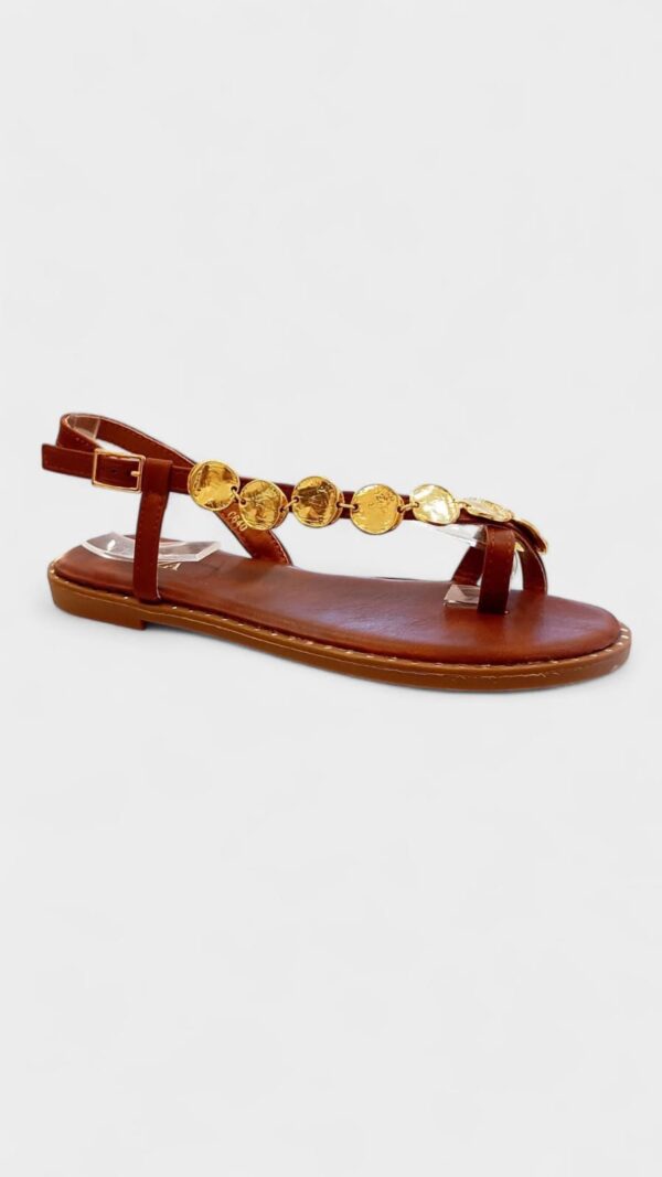 Sandalia cairo monedas camel - Imagen 3