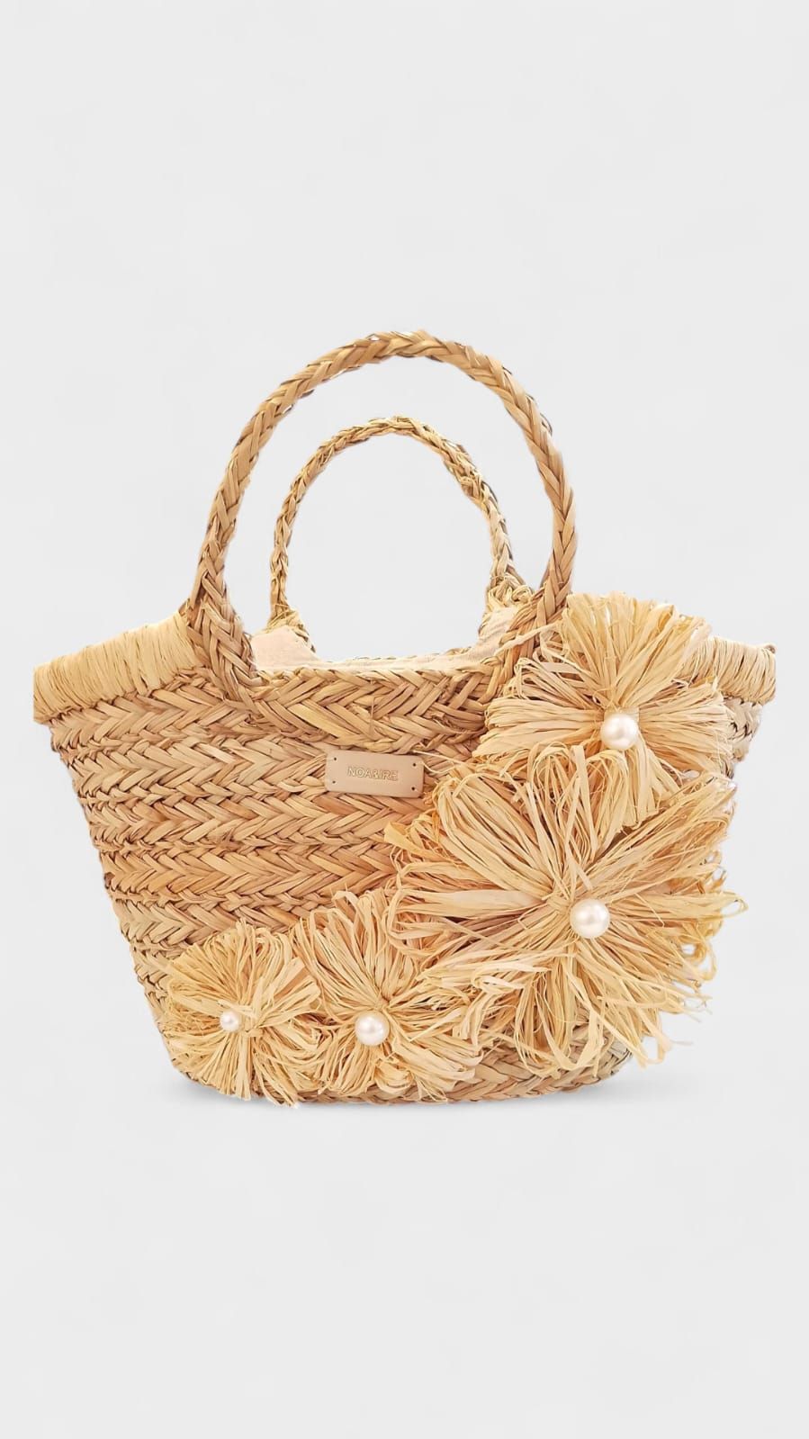 Bolso cereta rafia flor Noa&Ire - Imagen 3