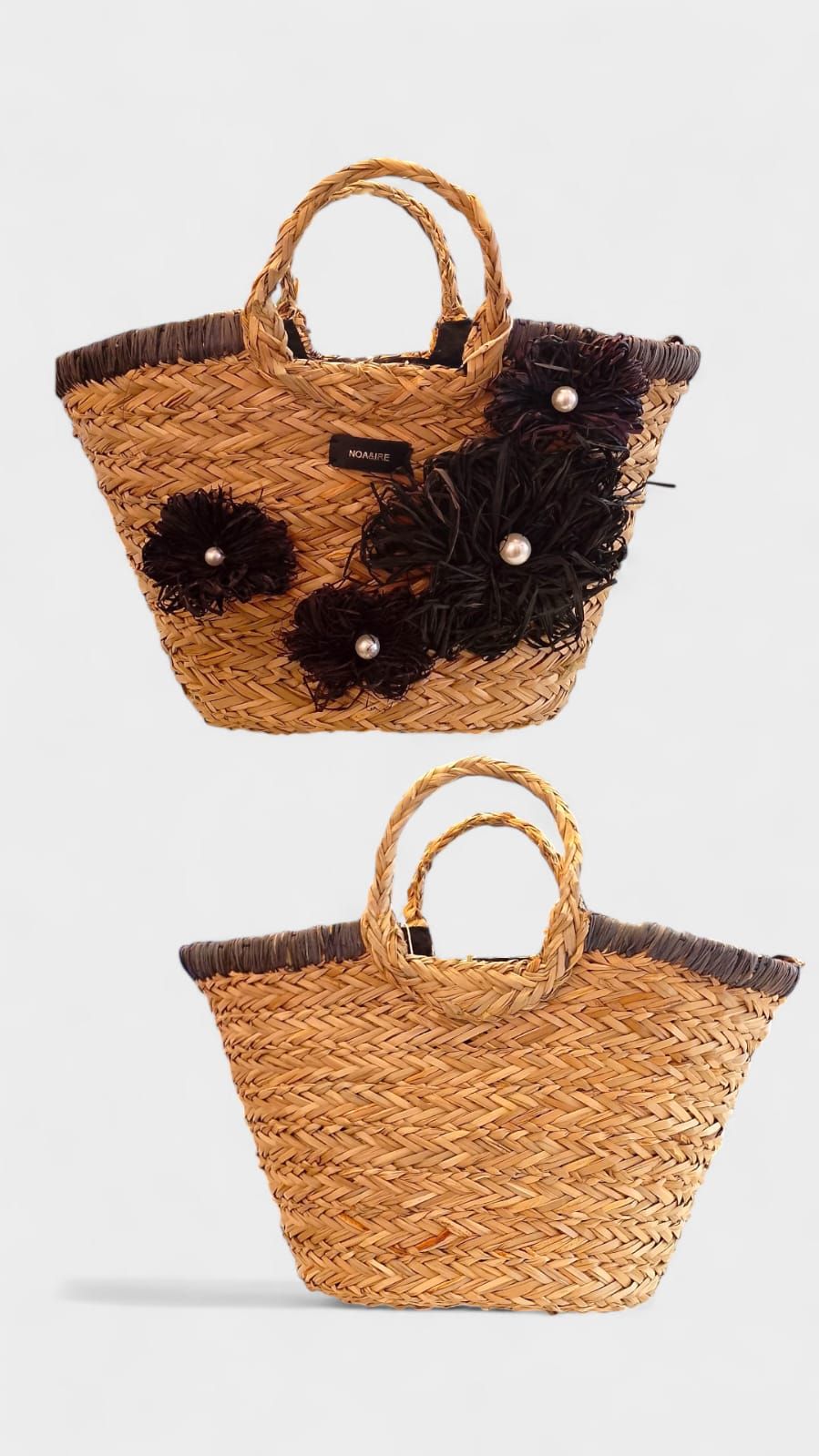 Bolso cereta rafia flor Noa&Ire - Imagen 5