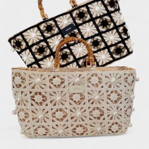Bolso cereta tejido perlas Noa&Ire