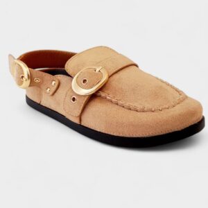 Zueco hebilla destalonado beige