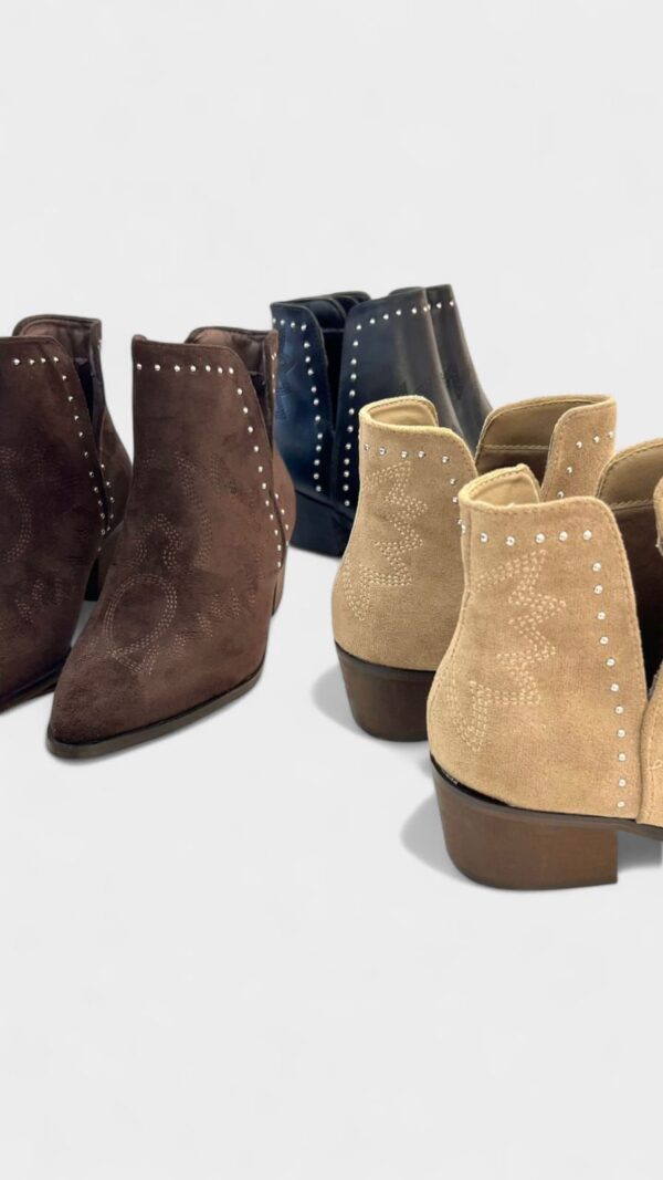 Botin cowboy semiabierto chocolate - Imagen 5