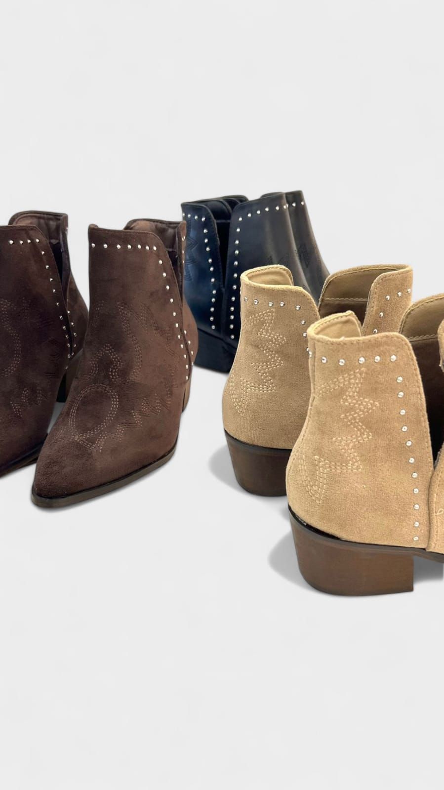 Botin cowboy semiabierto chocolate - Imagen 5