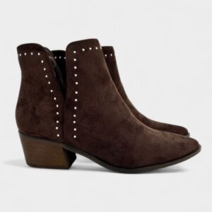 Botin cowboy semiabierto chocolate