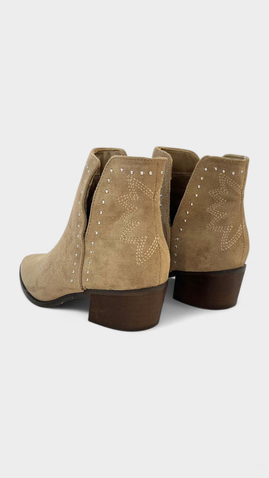 Botin cowboy semiabierto taupe - Imagen 3
