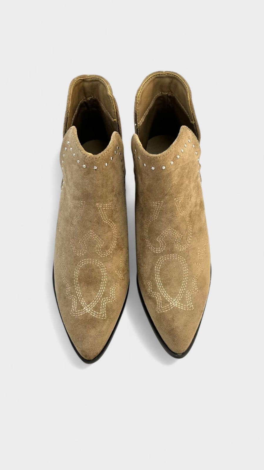 Botin cowboy semiabierto taupe - Imagen 4