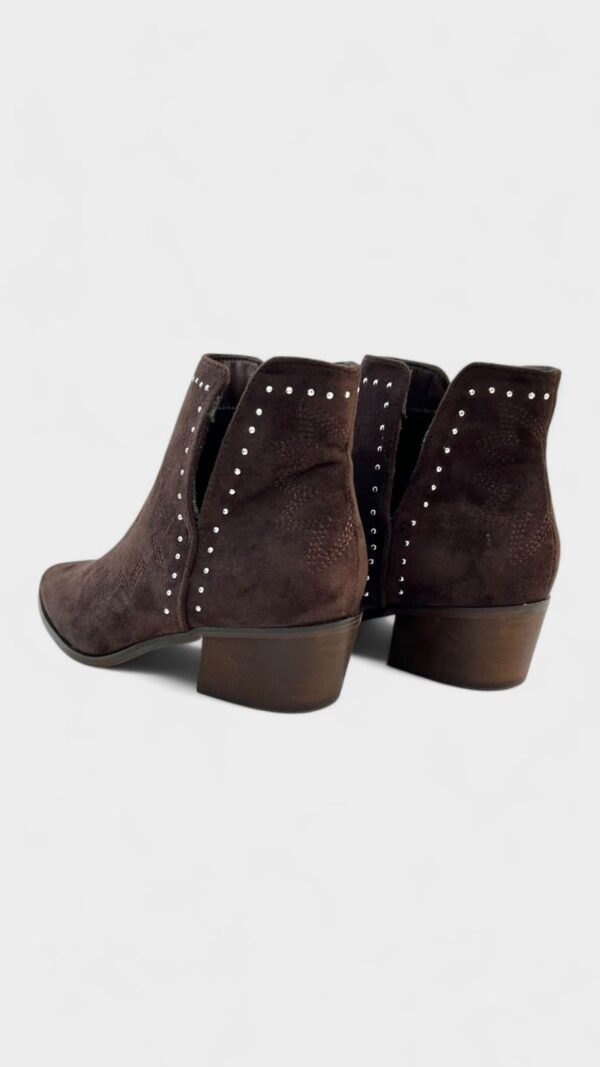 Botin cowboy semiabierto chocolate - Imagen 3